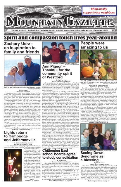 Spirit and compassion touch lives year-around - Mountain Gazette