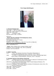 1 Prof. Sergio DellaPergola 1. Personal Background 1942, Sep. 7 ...
