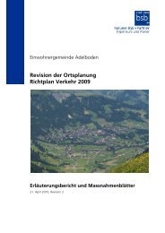 Revision der Ortsplanung Richtplan Verkehr 2009 - Adelboden