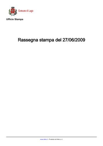 sette sereerdrl - Rassegna Stampa - Comune di Lugo