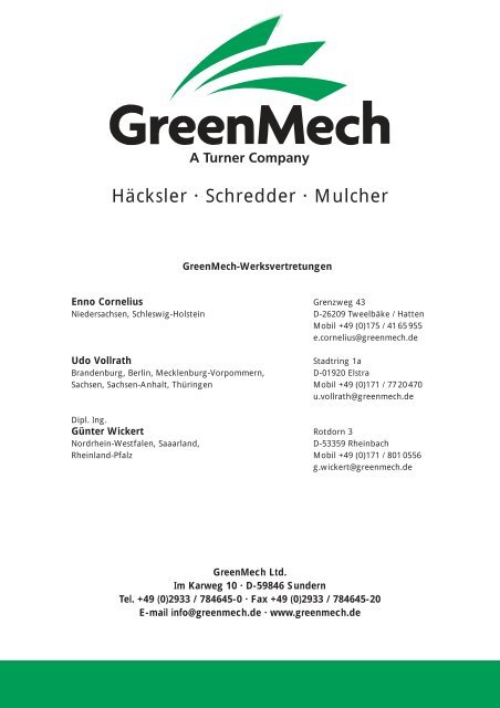 Technik für eine grünere Umwelt - GreenMech