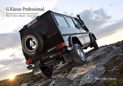 G-Klasse Professional. - Mercedes-Benz Schweiz