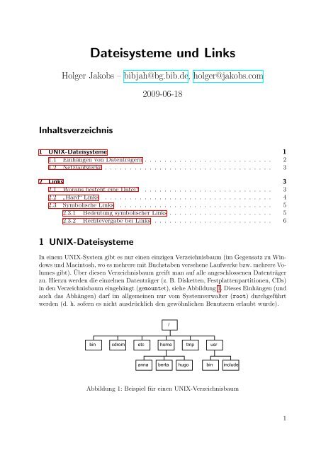 Dateisysteme und Links