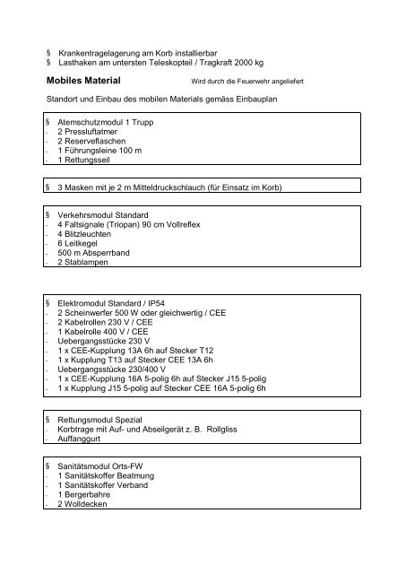 Pflichtenheft Autodrehleiter ADL