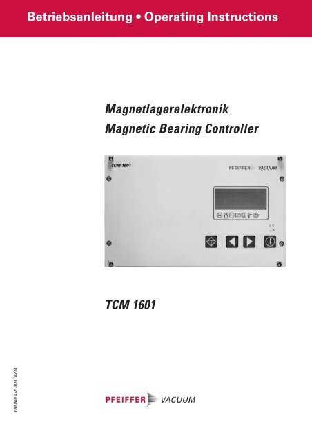 Magnetlagerelektronik Magnetic Bearing Controller TCM 1601 ...