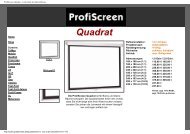 ProfiScreen Quadrat - Leinwände der Spitzenklasse - Beamer