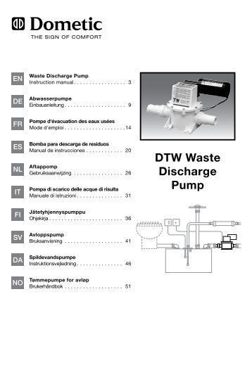 600346027 DTW Dometic discharge pump manual - Waeco