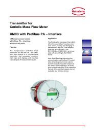 Transmitter for Coriolis Mass Flow Meter UMC3 with Profibus PA ...