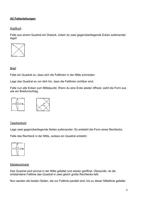 Das Kleine Blaue Quadrat Zum Ausdrucken A2 Faltanleitungen Kopftu