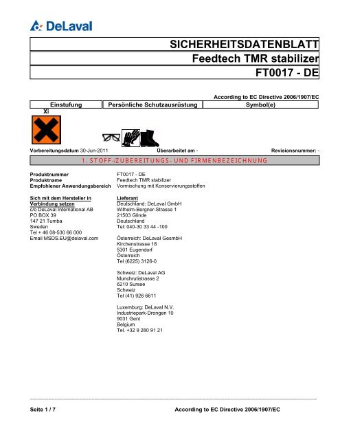 FT0017 - DE Feedtech TMR stabilizer ... - DeLaval