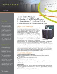 Tricon Triple Modular Redundant (TMR) Digital System ... - Invensys