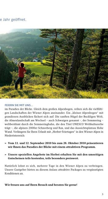 Herbst-Feiertage! - Wiener Alpen