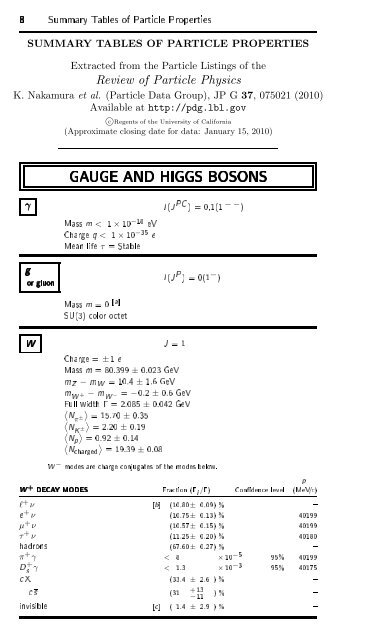 Particle Physics Booklet - Particle Data Group - Lawrence Berkeley ...