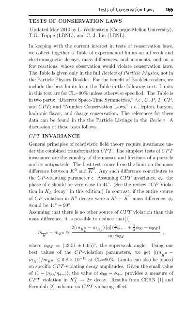 Particle Physics Booklet - Particle Data Group - Lawrence Berkeley ...