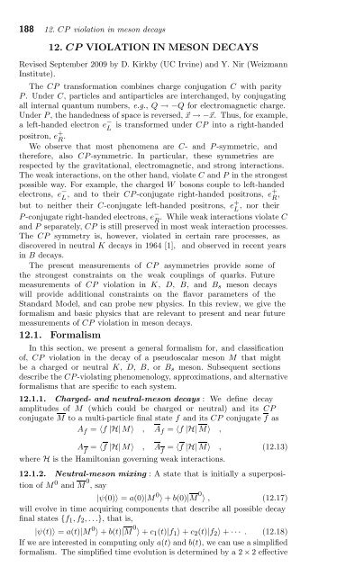 Particle Physics Booklet - Particle Data Group - Lawrence Berkeley ...