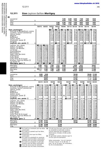 12.311 Sion-Leytron-Saillon-Martigny - TMR SA