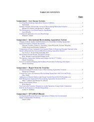 TABLE OF CONTENTS Pages Symposium 1 - the National Sea ...