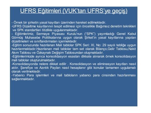 Ufrs Kursu,Ufrs Eğitimi,Türkçe Ufrs Kursu, İfrs