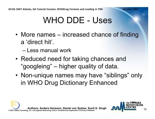OCUG 2007 Atlanta, GA Tut