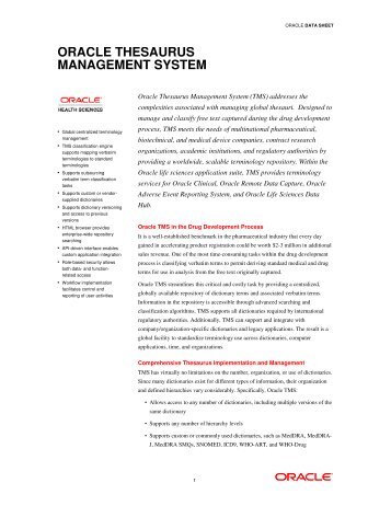 Oracle Thesaurus Management System (PDF)