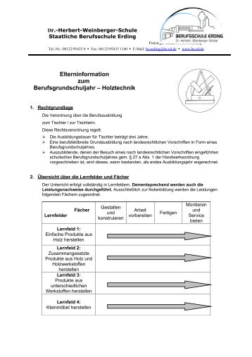 Eltern-Info-BGJ-Holztechnik - Staatliche Berufsschule Erding