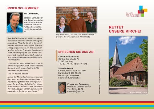 Spendenflyer Download - Ev.-Luth. Kirchengemeinde Alt-Rahlstedt