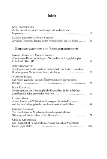 Inhaltsverzeichnis - Wilhelm Fink Verlag