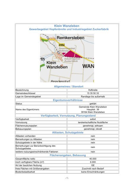 Klein Wanzleben - Landkreis Börde