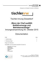 Tischler-Innung Düsseldorf - Carl-Dietrich Sander