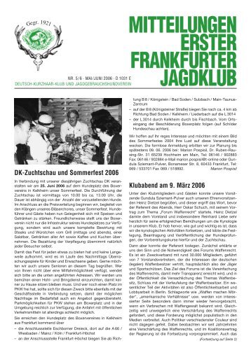 DK-Zuchtschau und Sommerfest 2006 - Erster Frankfurter Jagdklub ...