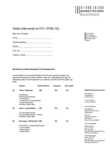 sirados für Einzelgewerke.pdf - Nemetschek Bausoftware GmbH