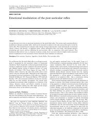 Emotional modulation of the postauricular reflex