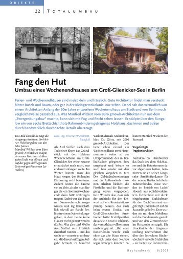 Umbau eines Wochenendhauses am Groß-Glienicker-See - Bauverlag