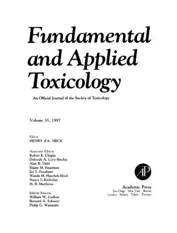Fundamental and Applied Toxicology - Toxicological Sciences