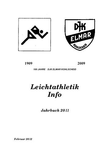 Leichtathletik Info 2011 - DJK Elmar Kohlscheid