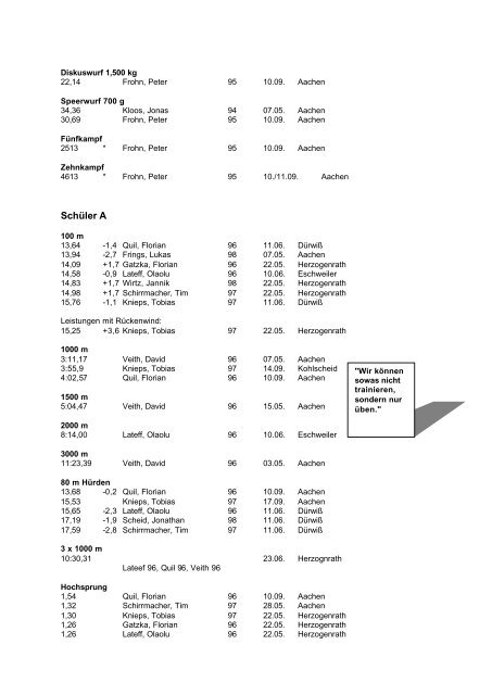 Leichtathletik Info 2011 - DJK Elmar Kohlscheid