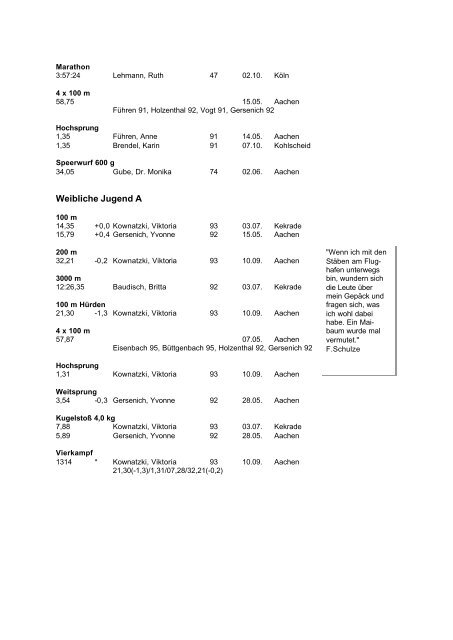 Leichtathletik Info 2011 - DJK Elmar Kohlscheid