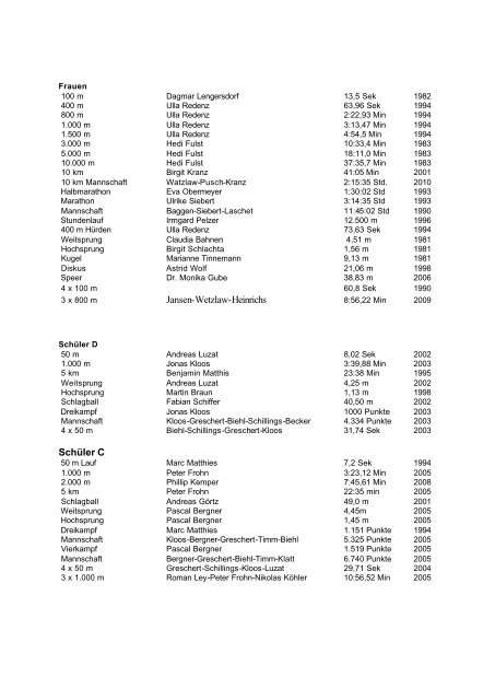 Leichtathletik Info 2011 - DJK Elmar Kohlscheid