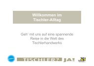 Willkommen im Tischler-Alltag - Talentezone