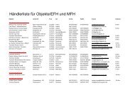 Händlerliste für Objekte/EFH und MFH - Velfac