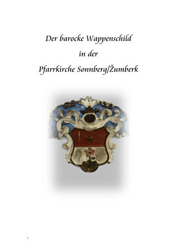 Wappenschild - Sonnberg/Žumberk Südböhmen