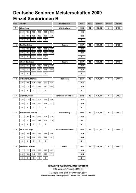 Deutsche Senioren Meisterschaften 2009