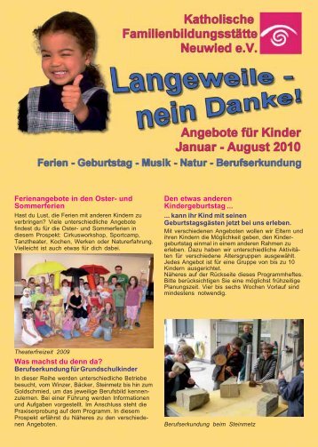 kinderprogramm 2-2009 Heft A5 - Katholische ...