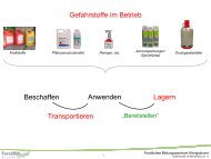 Gefahrstoffe im Betrieb - Forstliches Bildungszentrum Königsbronn