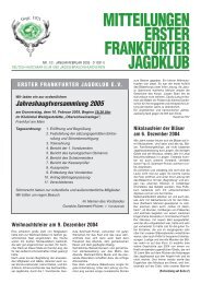 Jahreshauptversammlung 2005 - Erster Frankfurter Jagdklub e.V.
