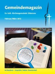 Ausgabe Februar / März 2012 - Ev.-luth. Kirchengemeinde Sittensen
