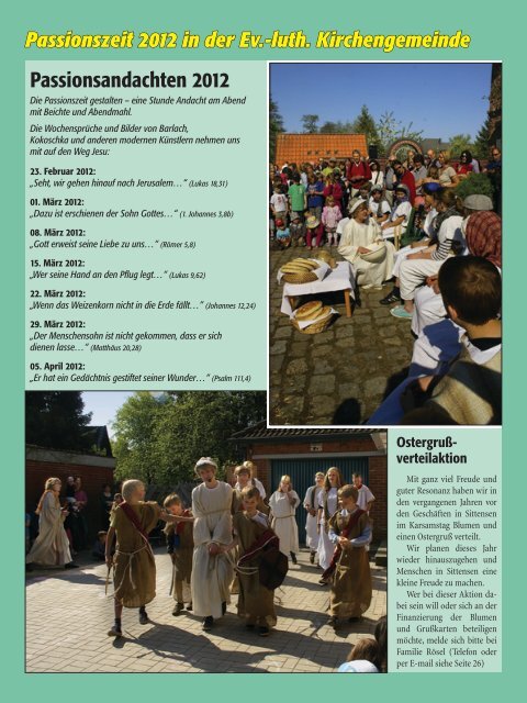 Ausgabe Februar / März 2012 - Ev.-luth. Kirchengemeinde Sittensen