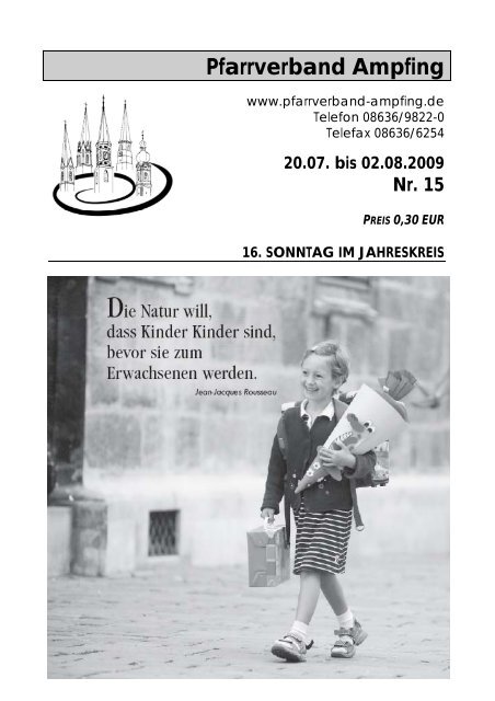 Kirchenanzeiger Nr. 15 vom 20.07. bis 02.08.2009 - Katholischer ...