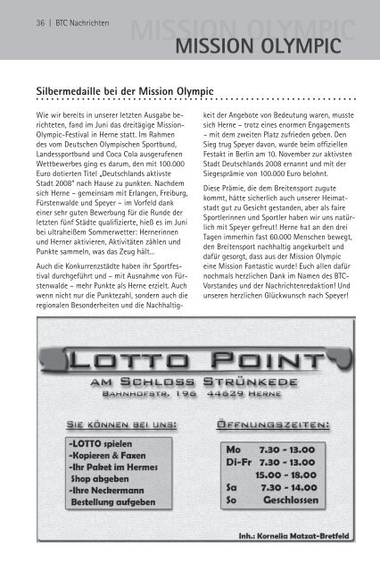 BTC Nachrichten Nr. 94 - Dezember 2008 - Baukauer Turnclub in ...