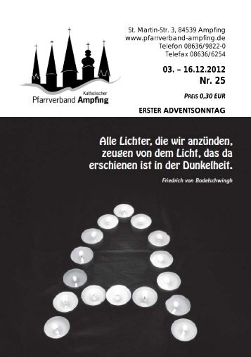 Kirchenanzeiger Nr. 25 vom 03. bis 16.12.2012 - Katholischer ...